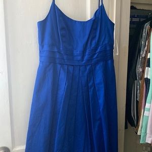 David’s bridal blue dress.